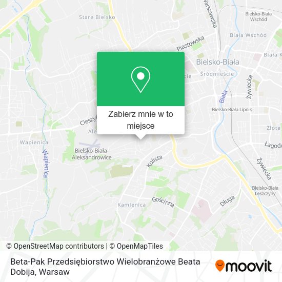 Mapa Beta-Pak Przedsiębiorstwo Wielobranżowe Beata Dobija