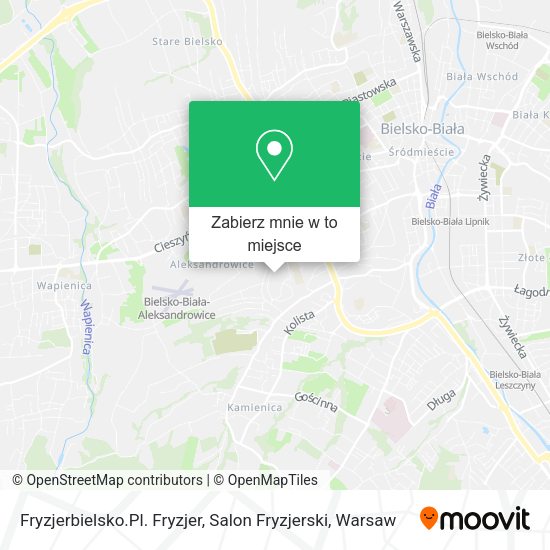 Mapa Fryzjerbielsko.Pl. Fryzjer, Salon Fryzjerski