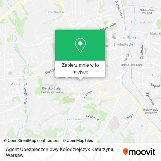 Mapa Agent Ubezpieczeniowy Kołodziejczyk Katarzyna