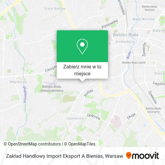 Mapa Zakład Handlowy Import Eksport A Bienias