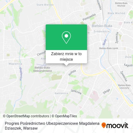 Mapa Progres Pośrednictwo Ubezpieczeniowe Magdalena Dziaszek