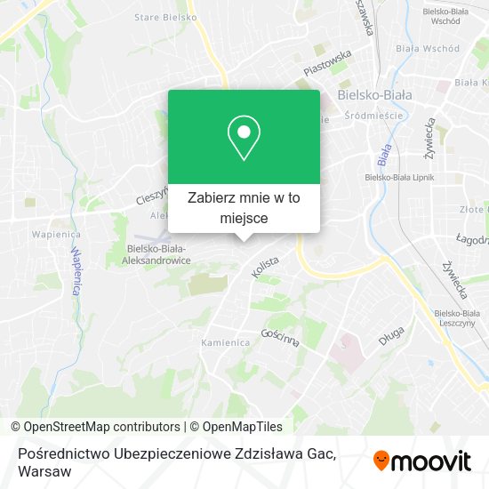 Mapa Pośrednictwo Ubezpieczeniowe Zdzisława Gac