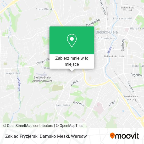 Mapa Zaklad Fryzjerski Damsko Meski