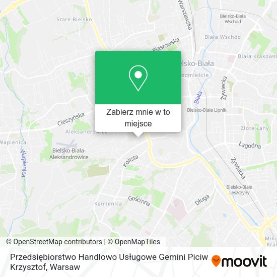 Mapa Przedsiębiorstwo Handlowo Usługowe Gemini Piciw Krzysztof