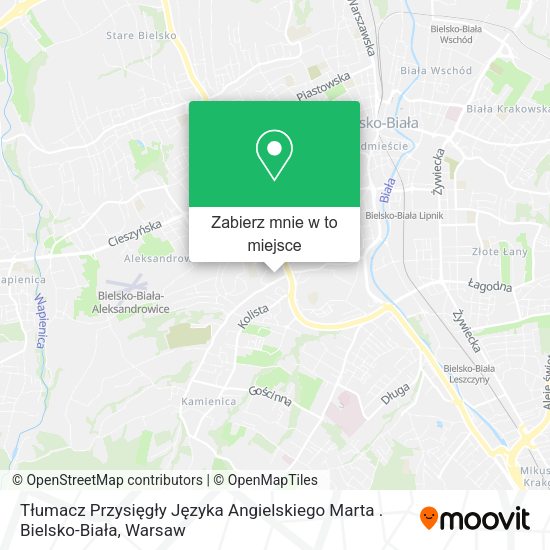 Mapa Tłumacz Przysięgły Języka Angielskiego Marta . Bielsko-Biała