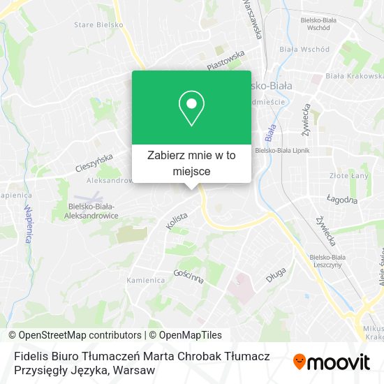 Mapa Fidelis Biuro Tłumaczeń Marta Chrobak Tłumacz Przysięgły Języka