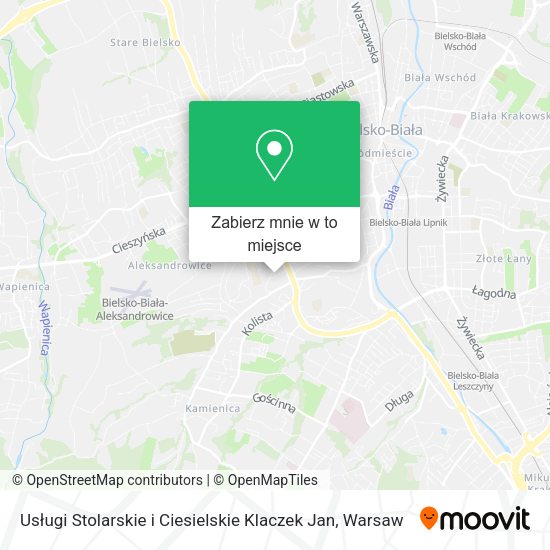 Mapa Usługi Stolarskie i Ciesielskie Klaczek Jan