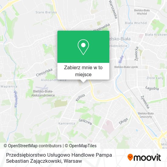 Mapa Przedsiębiorstwo Usługowo Handlowe Pampa Sebastian Zajączkowski