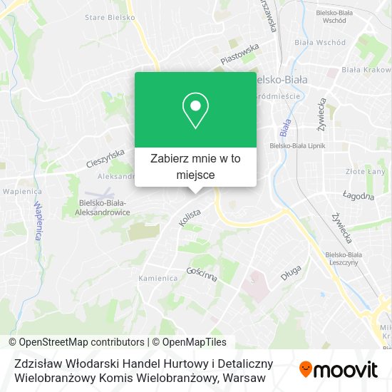 Mapa Zdzisław Włodarski Handel Hurtowy i Detaliczny Wielobranżowy Komis Wielobranżowy