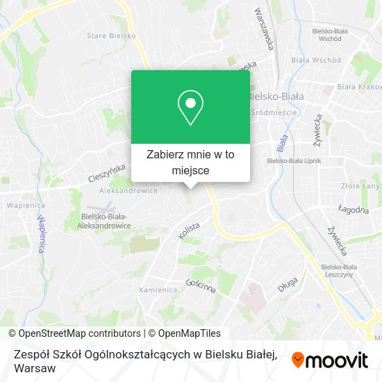 Mapa Zespół Szkół Ogólnokształcących w Bielsku Białej