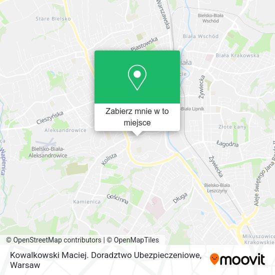 Mapa Kowalkowski Maciej. Doradztwo Ubezpieczeniowe