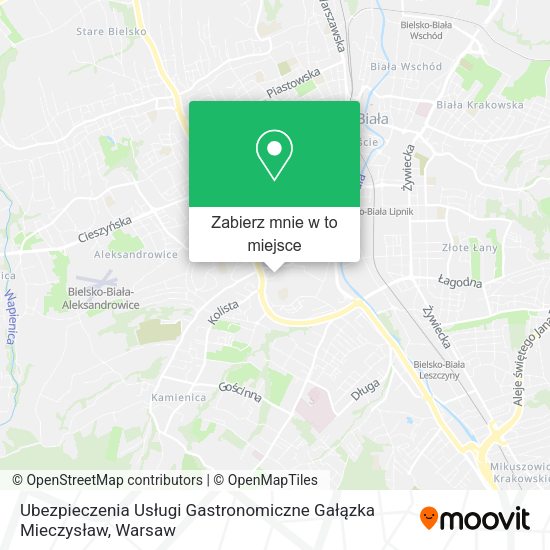 Mapa Ubezpieczenia Usługi Gastronomiczne Gałązka Mieczysław