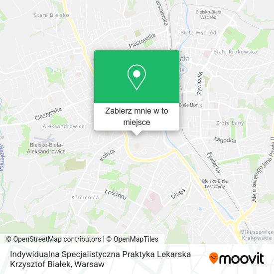 Mapa Indywidualna Specjalistyczna Praktyka Lekarska Krzysztof Białek