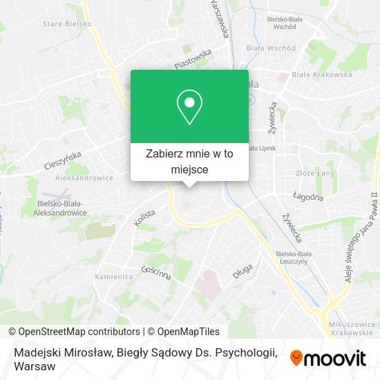 Mapa Madejski Mirosław, Biegły Sądowy Ds. Psychologii