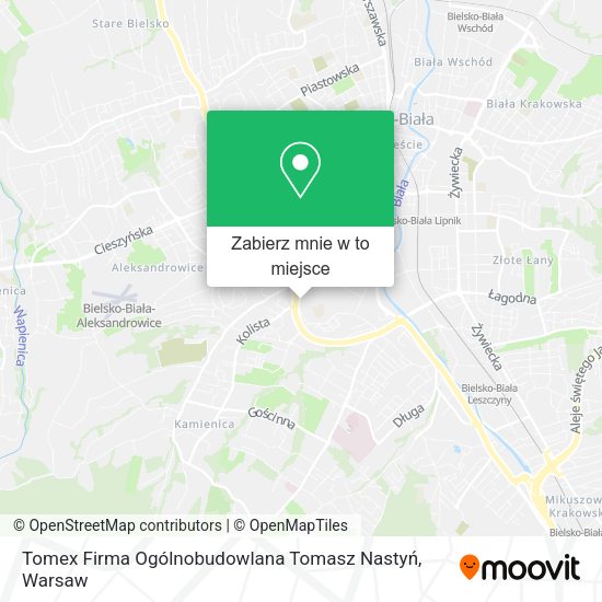 Mapa Tomex Firma Ogólnobudowlana Tomasz Nastyń