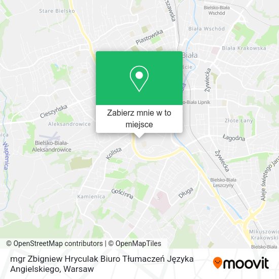Mapa mgr Zbigniew Hryculak Biuro Tłumaczeń Języka Angielskiego