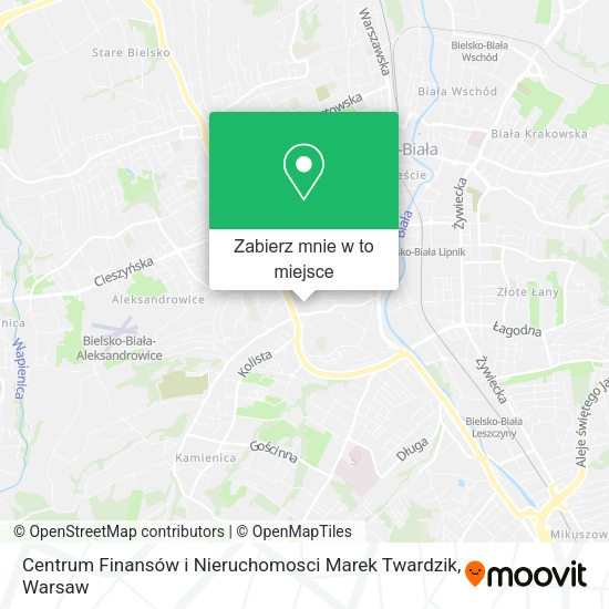 Mapa Centrum Finansów i Nieruchomosci Marek Twardzik