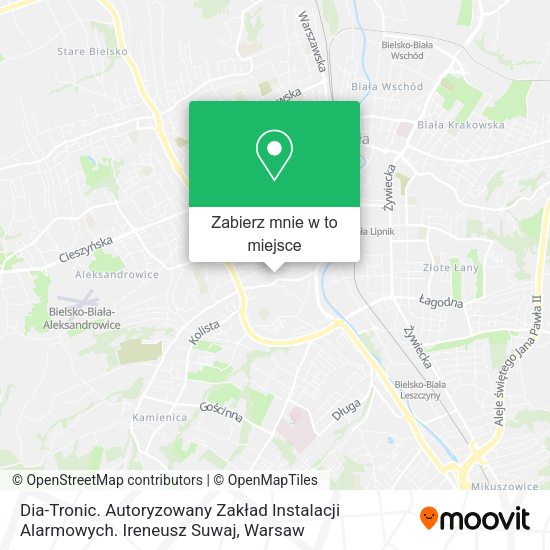 Mapa Dia-Tronic. Autoryzowany Zakład Instalacji Alarmowych. Ireneusz Suwaj