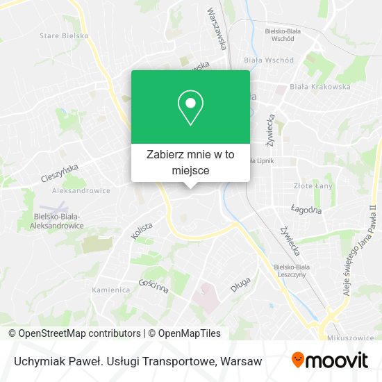 Mapa Uchymiak Paweł. Usługi Transportowe