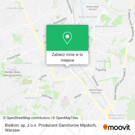 Mapa Bielkon. sp. z o.o. Producent Garniturów Męskich