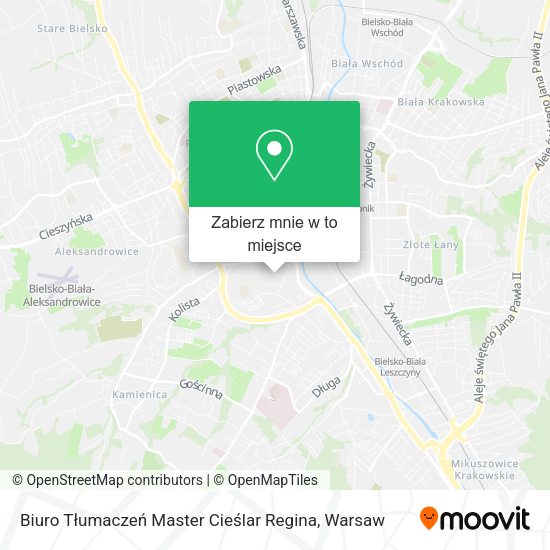 Mapa Biuro Tłumaczeń Master Cieślar Regina