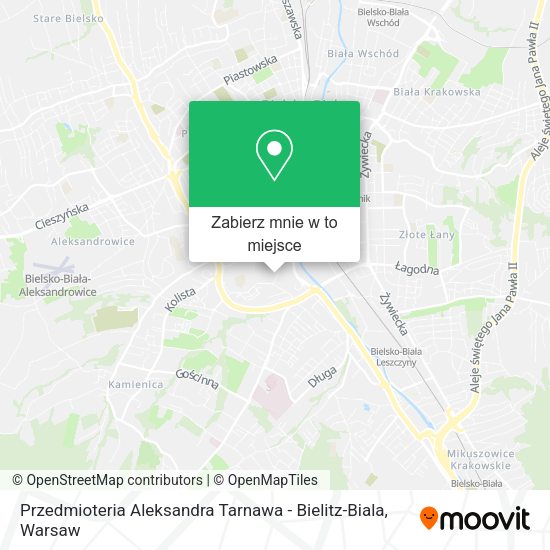 Mapa Przedmioteria Aleksandra Tarnawa - Bielitz-Biala