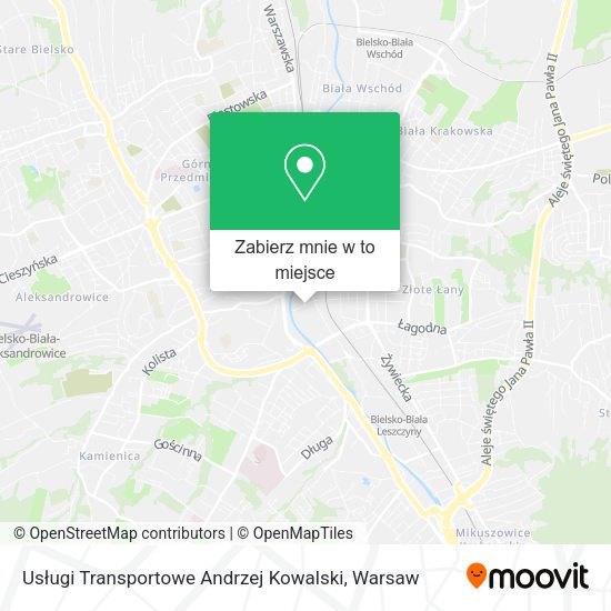 Mapa Usługi Transportowe Andrzej Kowalski