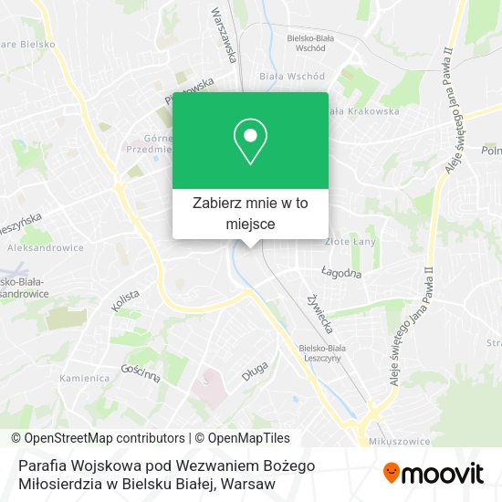 Mapa Parafia Wojskowa pod Wezwaniem Bożego Miłosierdzia w Bielsku Białej