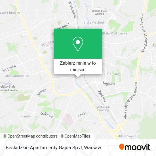 Mapa Beskidzkie Apartamenty Gajda Sp.J