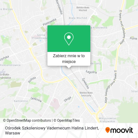 Mapa Ośrodek Szkoleniowy Vademecum Halina Lindert