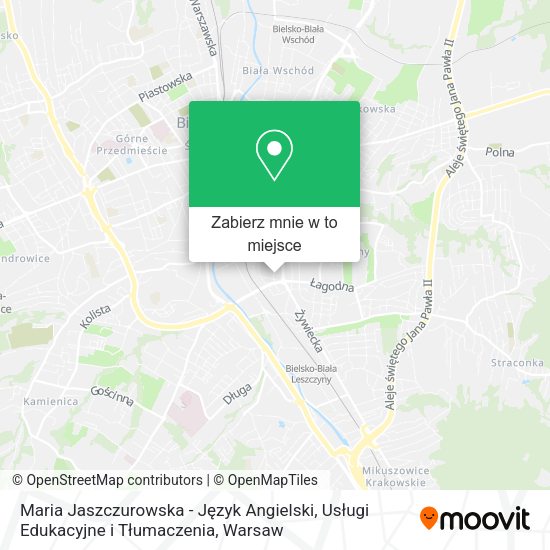 Mapa Maria Jaszczurowska - Język Angielski, Usługi Edukacyjne i Tłumaczenia