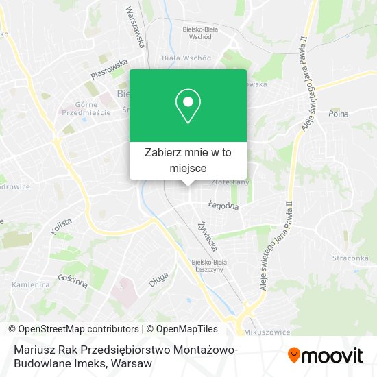 Mapa Mariusz Rak Przedsiębiorstwo Montażowo-Budowlane Imeks