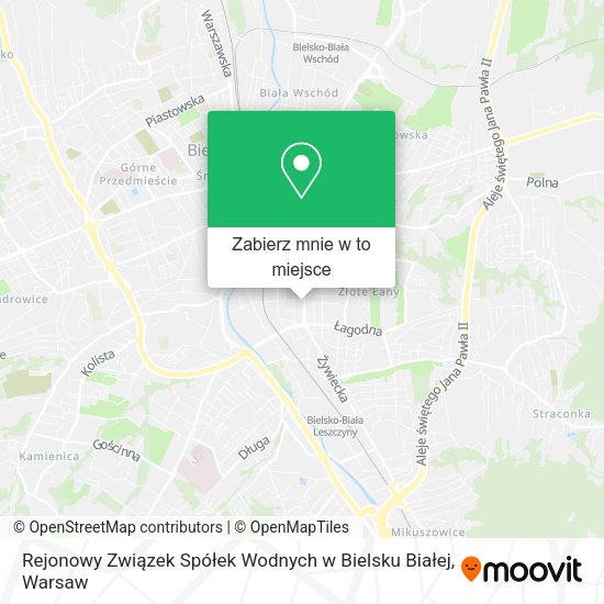 Mapa Rejonowy Związek Spółek Wodnych w Bielsku Białej