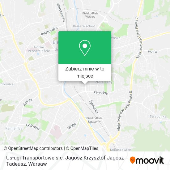 Mapa Usługi Transportowe s.c. Jagosz Krzysztof Jagosz Tadeusz