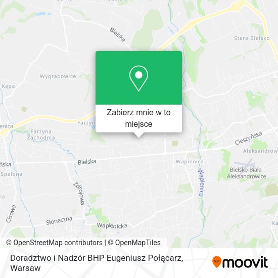 Mapa Doradztwo i Nadzór BHP Eugeniusz Połącarz