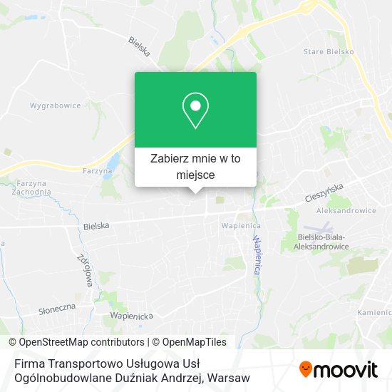 Mapa Firma Transportowo Usługowa Usł Ogólnobudowlane Duźniak Andrzej