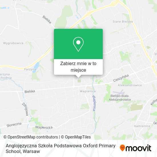 Mapa Anglojęzyczna Szkoła Podstawowa Oxford Primary School