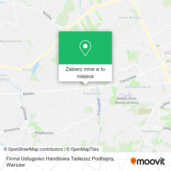 Mapa Firma Usługowo Handlowa Tadeusz Podhajny