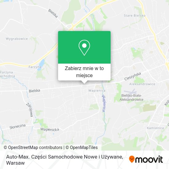 Mapa Auto-Max. Części Samochodowe Nowe i Używane