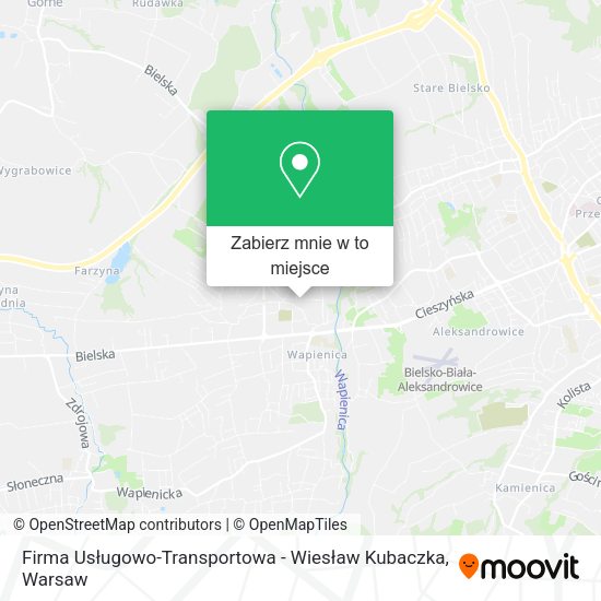 Mapa Firma Usługowo-Transportowa - Wiesław Kubaczka