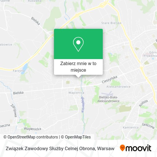 Mapa Związek Zawodowy Służby Celnej Obrona