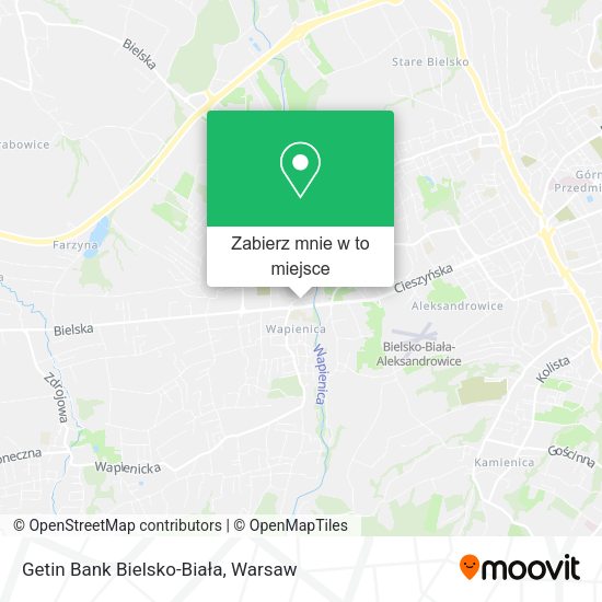 Mapa Getin Bank Bielsko-Biała