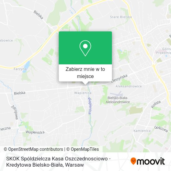 Mapa SKOK Spóldzielcza Kasa Oszczednosciowo - Kredytowa Bielsko-Biała