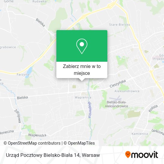 Mapa Urząd Pocztowy Bielsko-Biała 14