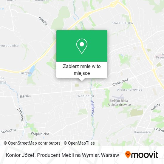 Mapa Konior Józef. Producent Mebli na Wymiar