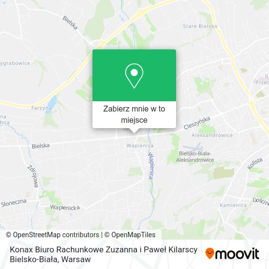 Mapa Konax Biuro Rachunkowe Zuzanna i Paweł Kilarscy Bielsko-Biała