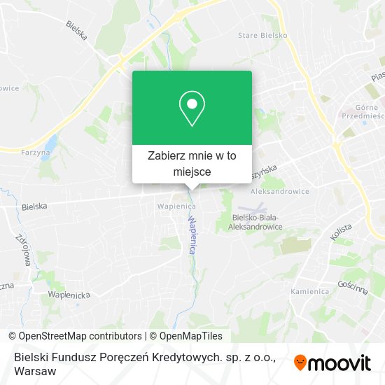 Mapa Bielski Fundusz Poręczeń Kredytowych. sp. z o.o.