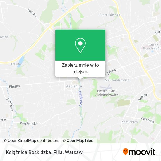 Mapa Książnica Beskidzka. Filia