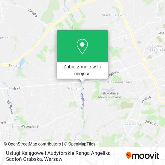 Mapa Usługi Księgowe i Audytorskie Ranga Angelika Sadłoń-Grabska