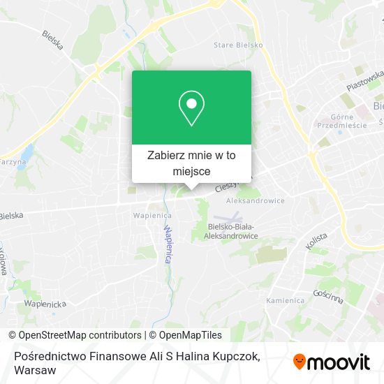 Mapa Pośrednictwo Finansowe Ali S Halina Kupczok